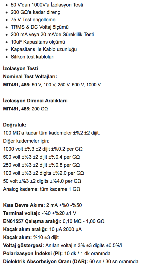 Megger MIT481/2 Telekom İzolasyon Test Cihazı